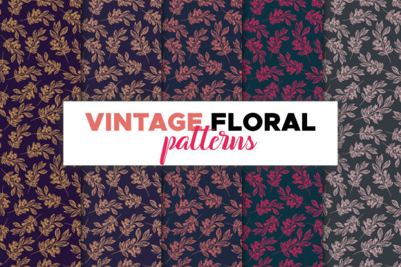 Download Seamless Vintage Floral Patterns Bundle - Bundle Collection