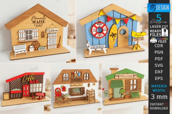 Download Mini House Entrance Laser Cut Bundle SVG - Bundle Collection