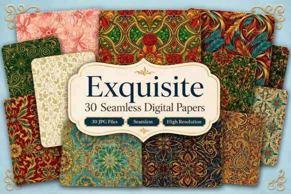 Download Exquisite Seamless Digital Bundle - Bundle Collection